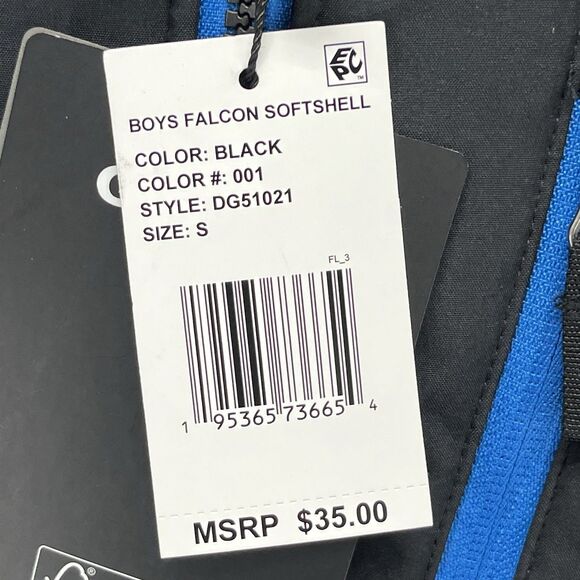 Brand New Gerry Boys Small Falcon Softshell Black Jacket Coat Full Zip  Blue - Picture 4 of 8